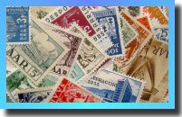 25 verschiedene Briefmarken SAAR