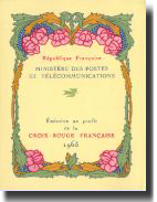 Le Carnet de France Croix-Rouge 1965 avec oblitération spéciale rouge