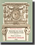 Frankreich Markenheft Rotes Kreuz 1969 mit rotem Sonderstempel