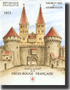 Frankreich Markenheft Rotes Kreuz 1971 mit rotem Sonderstempel